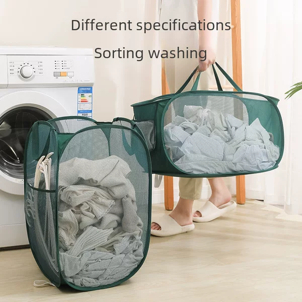 Upgraded Satchel Dirty Clothes Basket Storage Basket Foldableing Dirty Clothes Basket Large Hollow Toy Storage Basket Household Laundry Basket