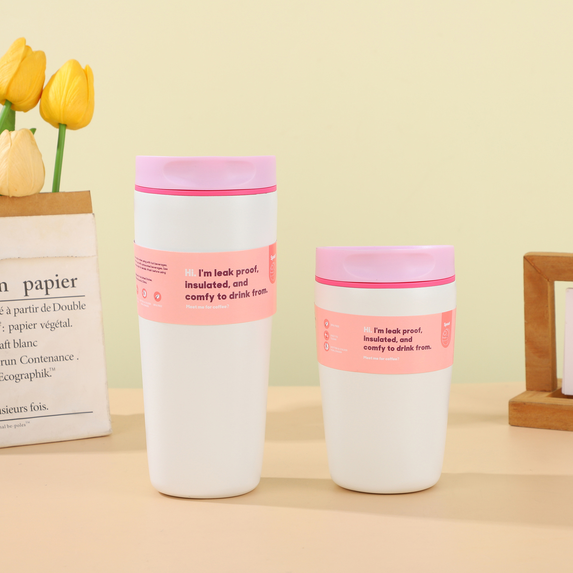 Nuevo Amazon owala la misma taza de café 304 taza de acero inoxidable taza de agua portátil para niñas de oficina