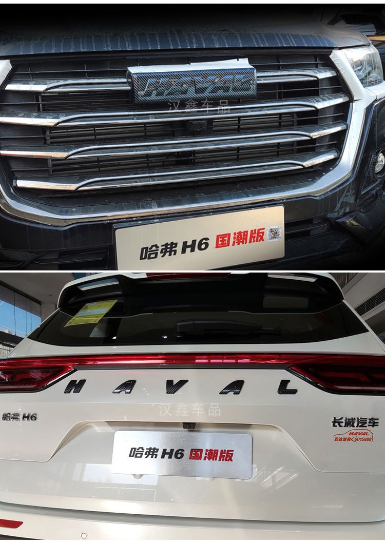 Haval First Generation Big Dog Third Generation H6 Car Logo Cool Dog National Trend Divine Beast M6 Plus Black Warrior Front Logo Rear Letter Logo