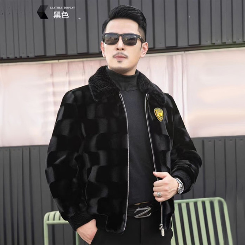 Золотой бархатный лацкан черный