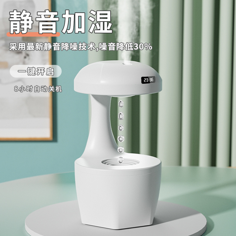 2023新反重力加湿器水滴逆流オフィス寝室静音大霧小型噴霧加湿器|undefined