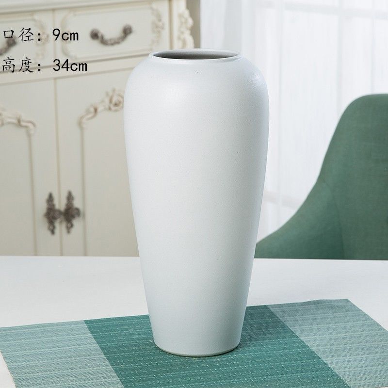 Jingdezhen nuevo jarrón de cerámica china planta maceta de flores de cerámica vintage flor seca sala de estar decoración moderna simple estricta