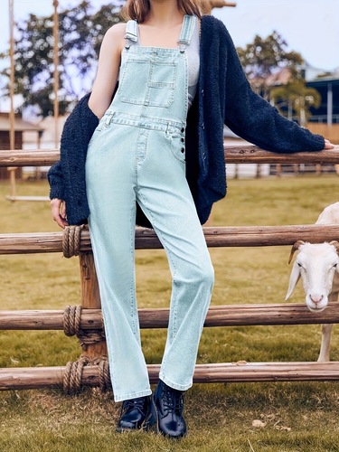 Slees Jumpsuit Casual Sleeves Solid Color Overall Cross-border