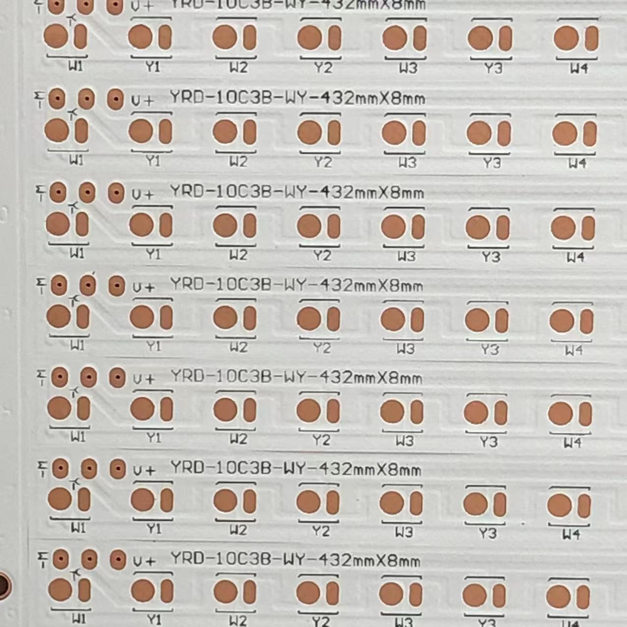 FPC软灯条板YRD WY 2835 3B10C 60D/条 432*8MM 30PCS 双面板