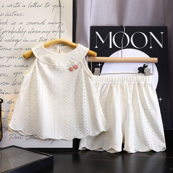 Korean Princess Style Children's Thin Vest Cute Girls' Baby Sleeveless Vest Sling Top Cool Breathable Cover