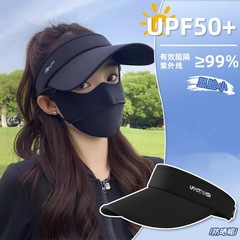 UPF50日よけ日焼け止め帽子男女アウトドアスポーツ太陽帽二重氷糸紫外線防止空トップキャップ夏