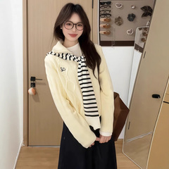 韩系chic麻花纹提花毛衣开衫女2025秋新款慵懒感显瘦修身针织外套