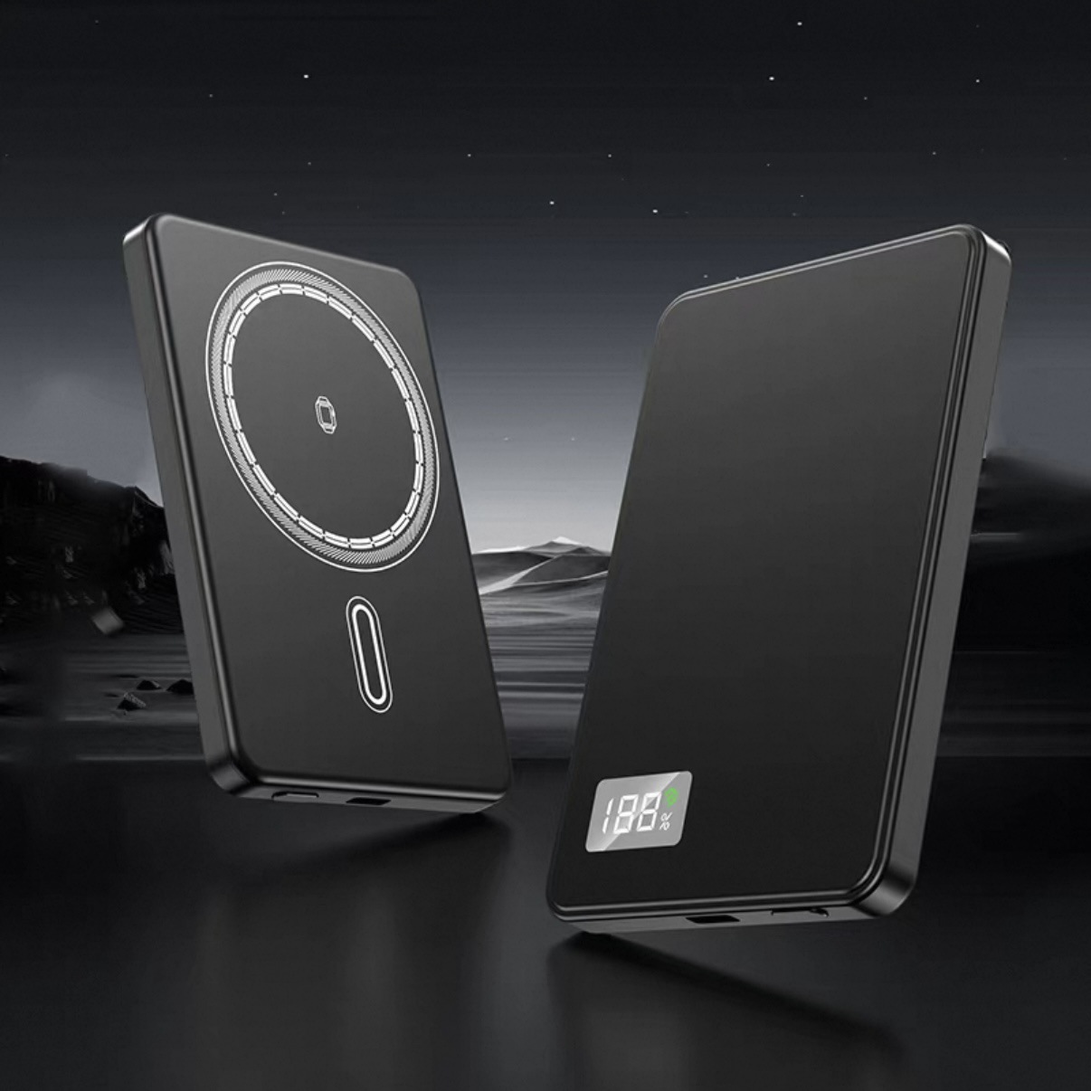 Nueva tarjeta adhesiva banco de energía móvil portátil magsafe carga rápida banco de energía inalámbrico de succión magnética ultrafina 10000mAh