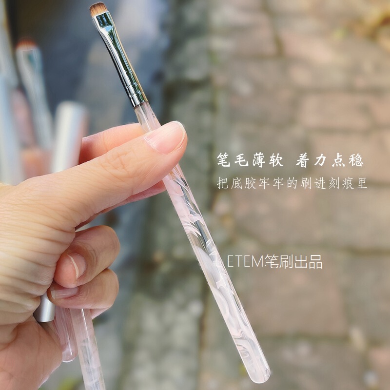 Nail Pen New Base Glue Special Pen Short Short Hair Semi-round Pen Coated Base Glue Special Firm and Convenient Phototherapy Color Painting Pen Nail Pen New Base Glue Special Pen Short Short Hair Semi-round Pen Coated Base Glue Special Firm and Convenient Phototherapy Color Painting Pen