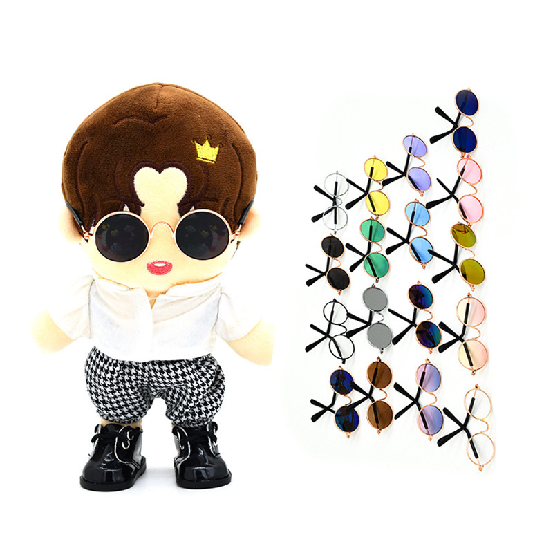 20cm Cotton Doll Glasses Round Frame Milu Doll Posing Toy Accessories Doll Glasses Wholesale