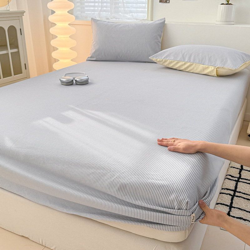 Colcha de cama de algodón de tela gruesa vieja pieza única 100 algodón todo incluido cubierta protectora de colchón 2025 nueva funda de cama gruesa 3