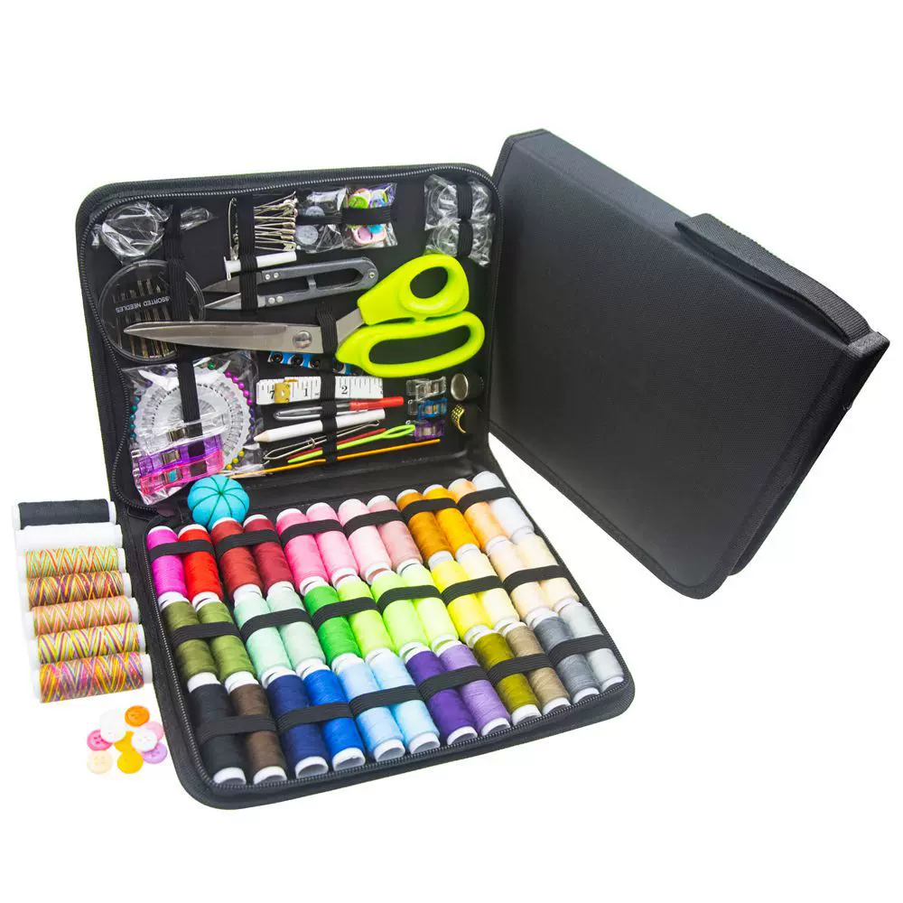 亚马逊针线包 家居针线组合205件套 针线套装旅行针线盒一件起批