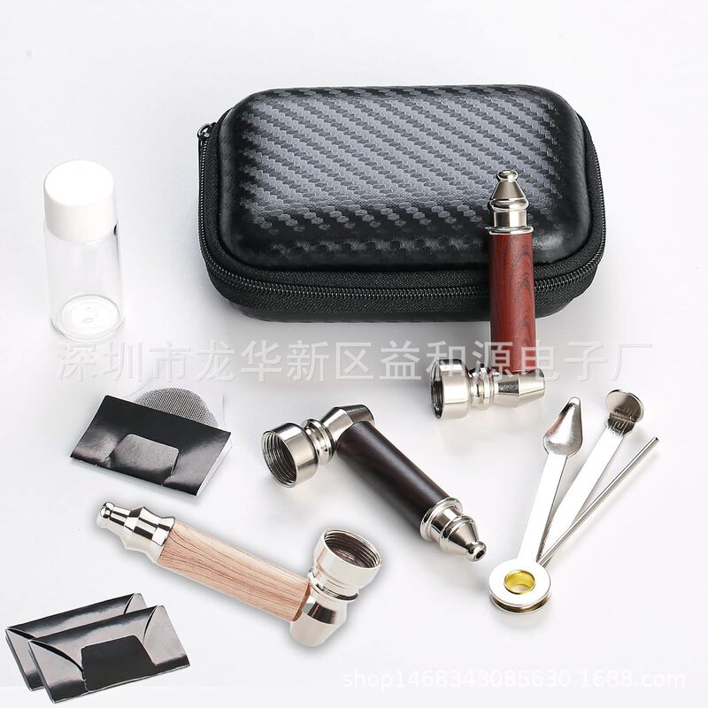 Nine-Piece Zinc Alloy Detachable Combination Set Pipe with Wood Grain Appearance, Separate Pipe, Hot-Selling for Export