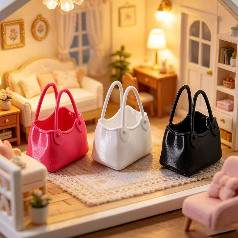 Dollhouse Miniature Simulation Handbag Model, Miniature Scene Decoration, Pretend Play Toys Wholesale