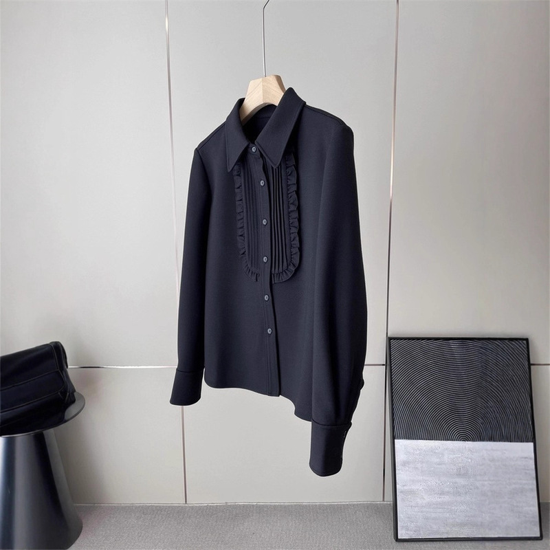 Only 1! Zz! That’S Confidence! 120-Count Wool Roman Cloth Four-Way Stretch Fully Handmade Lace Long-Sleeved Shirt