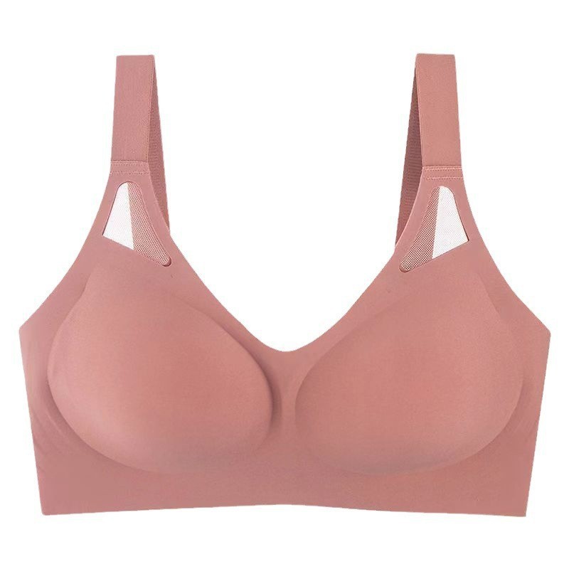 Agujero hermosa espalda gran tamaño mm jalea ropa interior chaleco tipo damas sin marcas sujetador recoge el pecho contra la caída sujetador