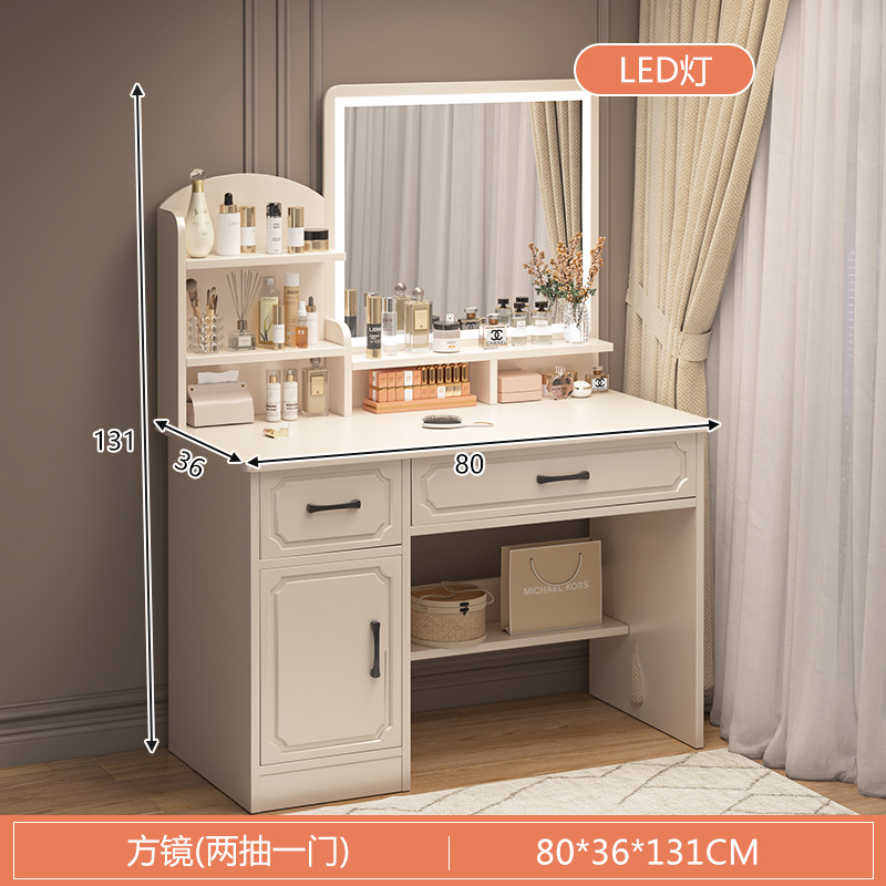 Tocador de estilo europeo Dormitorio moderno y simple celebridad de Internet estilo ins pequeño apartamento hogar pequeño mesa de maquillaje junto a la cama de alta gama