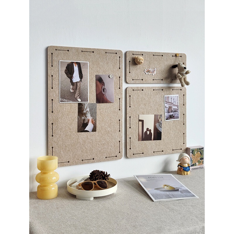 Removable Felt Wall Stickers Photo Wall Self-Adhesive Photo Frame Combination Message Board Wall Decoration Polaroid Cork Board
