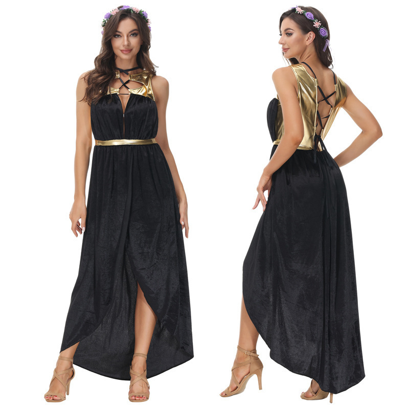 Halloween Greek Goddess Dress, Classical Mythological Robe, Nightclub Bar Performance Party Cos Costume