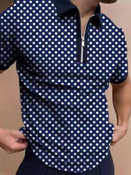 polo for leisure with zipper