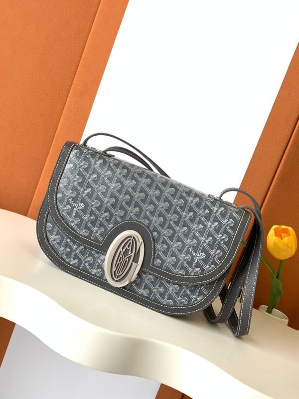 チャンネル商品 Goyard233 サドルバッグ ドッグトゥース トートバッグ プリント フラップ ゴヤバッグ サンタニリ メッセンジャーバッグ|undefined