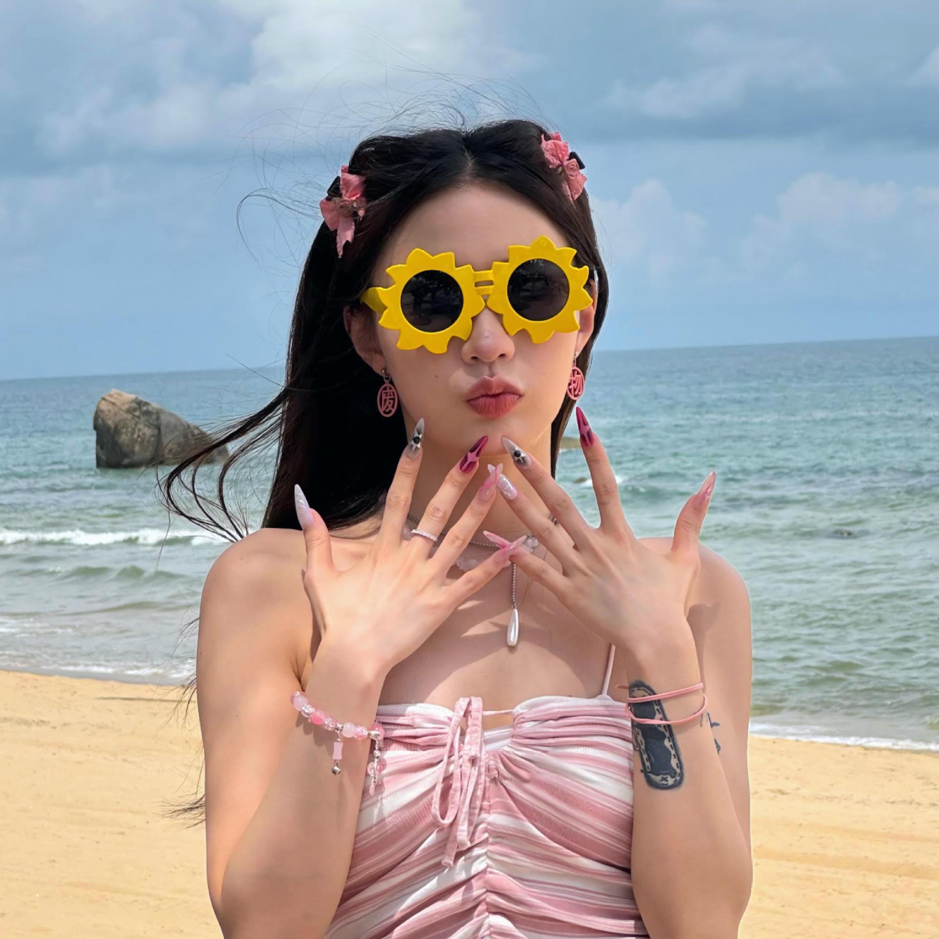 Gafas de Fiesta con Temática Hawaiana, ABS, Divertido, Decorativo, para Fiestas en la Playa y Festivales de Música
