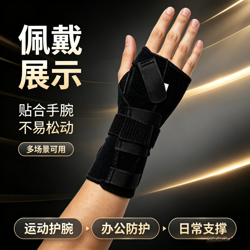 钢板支撑护腕透气加压专用术后固定支具家用运动训练康复护具跨境