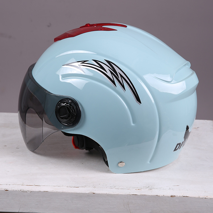 328 여름 헬멧 쇼트 렌즈-블루 (보호 모자)