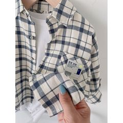 Children's Shirt for Boys 2024 New Arrival Baby Trendy Cotton Plaid Collar Shirt for Spring and Autumn Season Middle and Small Children Fashion Open Top