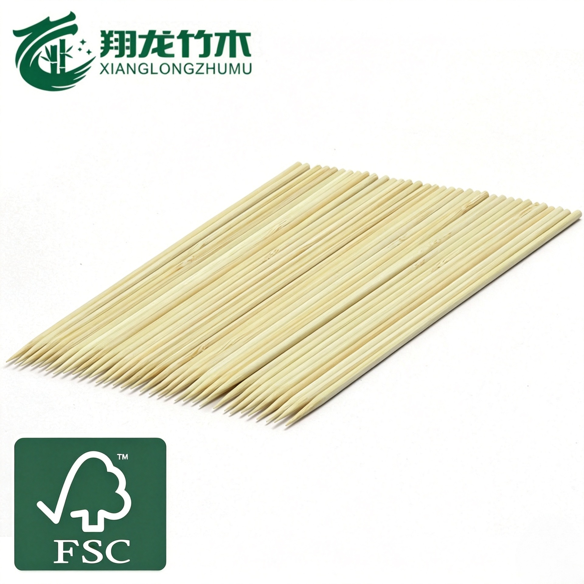 Factory production of disposable 5mm diameter bamboo stick disposable alms-bowl chicken Kwantung boiled sugar gourd special round stick