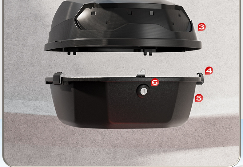 Suitable for Electric Vehicle Motorcycle Trunk Large Capacity Waterproof Wear-Resistant Durable Anti-Fall Electric Vehicle Storage Trunk