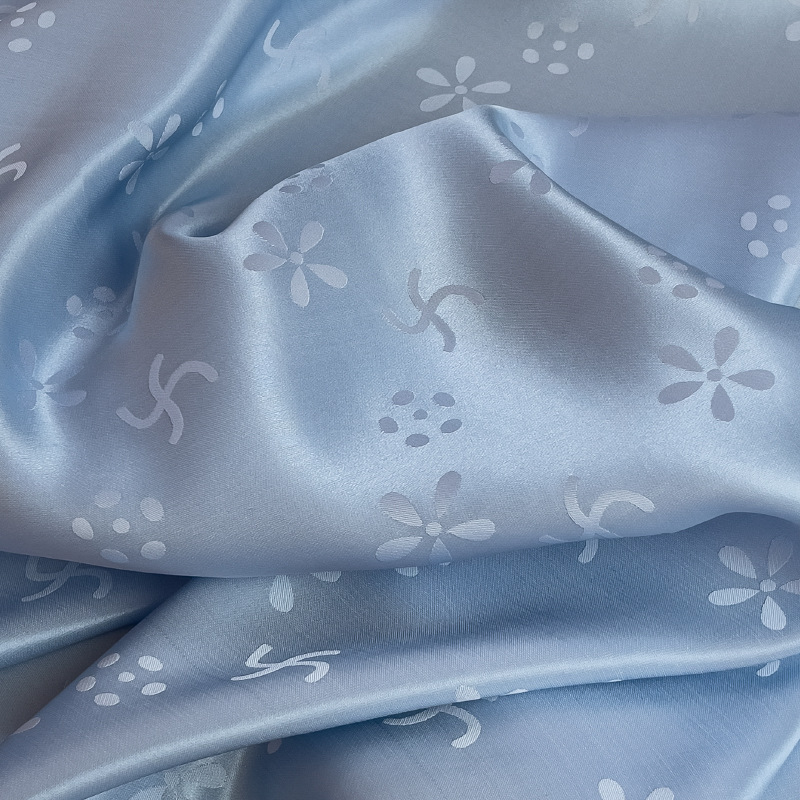 2024 nuevos productos Jacquard de seda 19MM114CM camisa pijama blindaje camisa de cinturón cinta manga