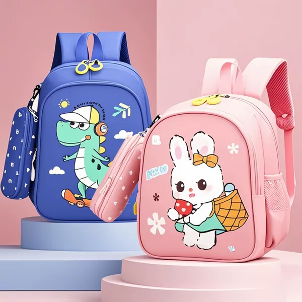 2025 New Kindergarten Student Schoolbag Cute Little Panda Boys and Girls Backpack Cartoon Rabbit Children's Bag