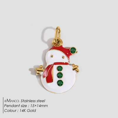 Zərgərlik ara hissələri – Enamel Bracelet Accessories - snowman