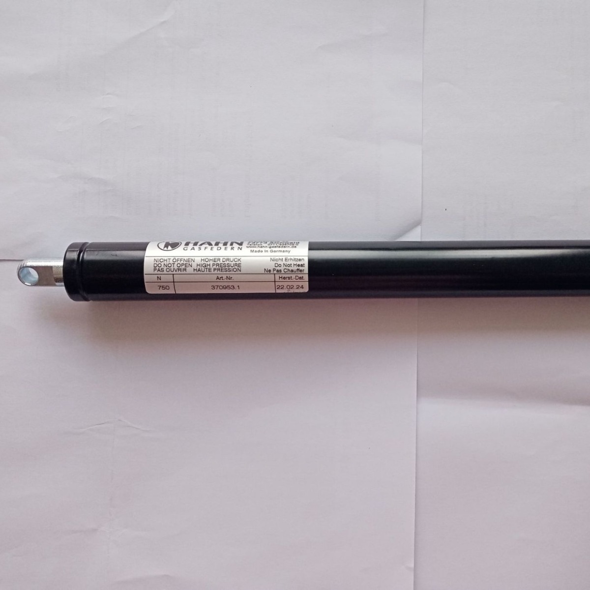 德国HAHN-Gasfedern气弹簧Z1028 020000538 AU19AU19 00750N/5/Si