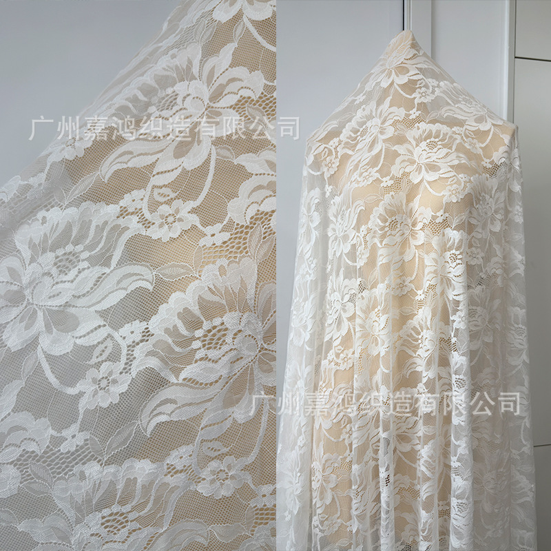 Nuevo encaje elástico ondas de colocación flor hueca peonía suave piel de ropa de mujer vestido sexy camiseta base cara