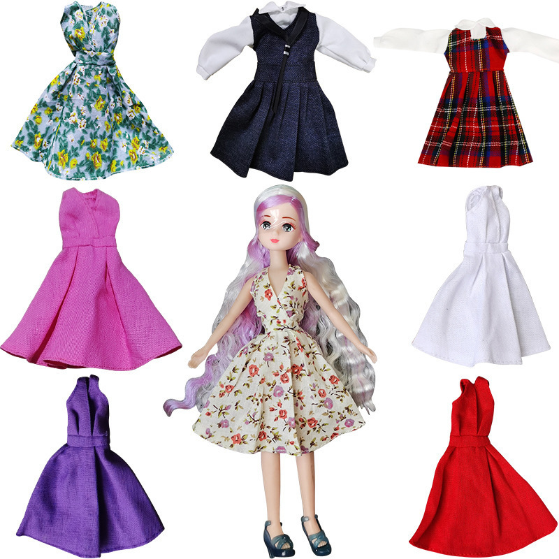 Lijia Toy Doll Dress 6 Points Domestic Skirt Pants Girl Big Head Small bu Fashion Accessories lic Clothes