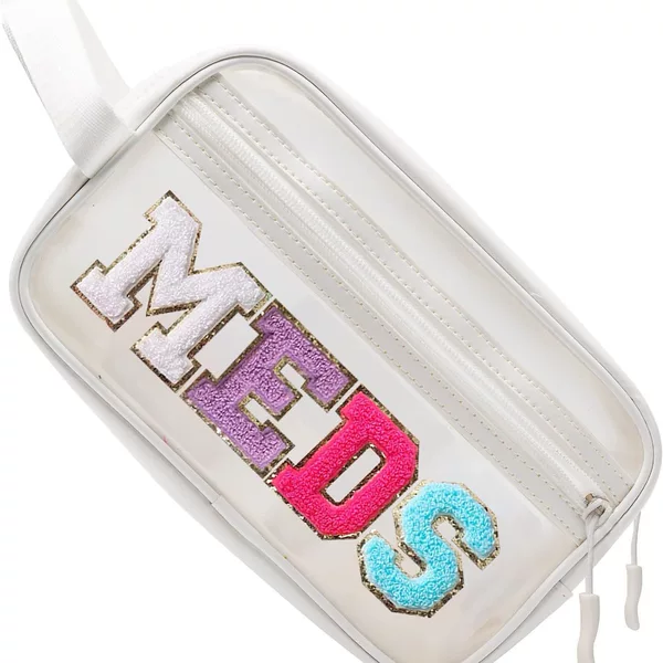 Wholesale cross-border Amazon popular frosted high-grade pu portable chenille embroidered letter cosmetic bag storage bag