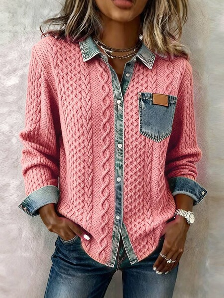Knitted demi-season shirt