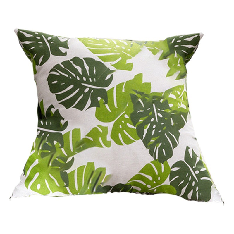 Funda de almohada de hoja de plátano elástica transfronteriza Funda de cojín de sofá simple Comercio exterior Funda de almohada del sudeste asiático Sin núcleo