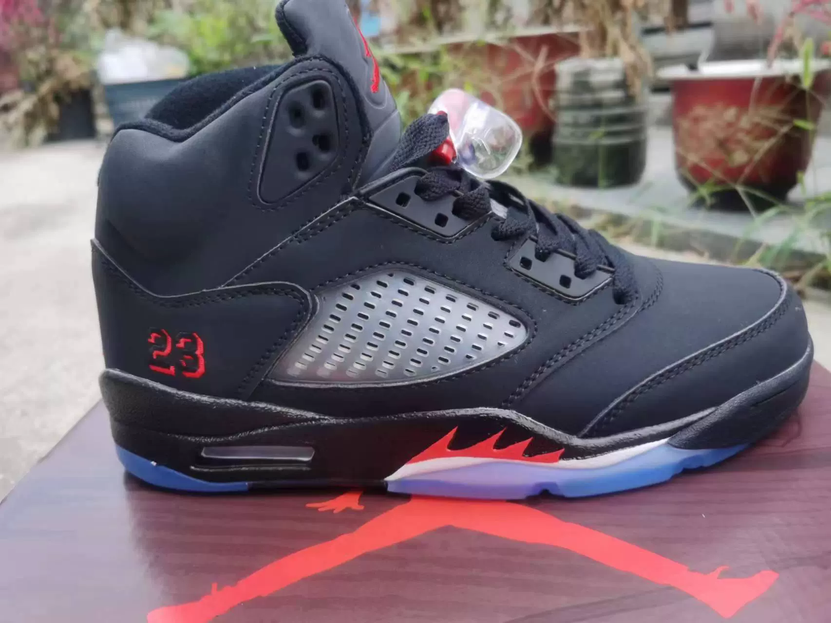 Putian Pure Original Shoes AJ5 White and Blue Candy Bull Chameleon Black Yellow Black Gray Mandarin Duck Qiao 5 Sports Men's and Women's Basketball Shoes