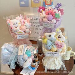 創意的で可愛い完成品のキャラクターの花束シリーズのぬいぐるみは友達の親友のバレンタインデーの誕生日プレゼントをプレゼントします。
