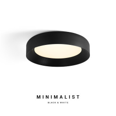 Full Spectrum Italian Minimalist Eye-Caring Ceiling Lamp for Bedroom Room Modern Simple Eye-Caring White Black Creative Round