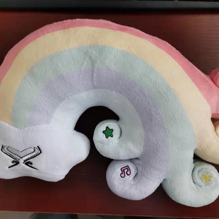 Cross-border children's gift Dua pillow luminous sound player gift stars white clouds rainbow DIY pillow