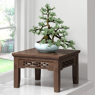 Ft Flower Shelf Living Room Floor-standing Decorative Flower Pot Rack Indoor Corner Flower Table Balcony Windowsill Bonsai Bamboo and Wood