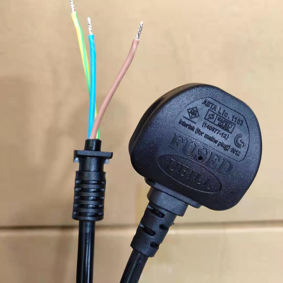 UK英规英式英标英国电源线 BS三插插头电源线排插线3*1.5平方