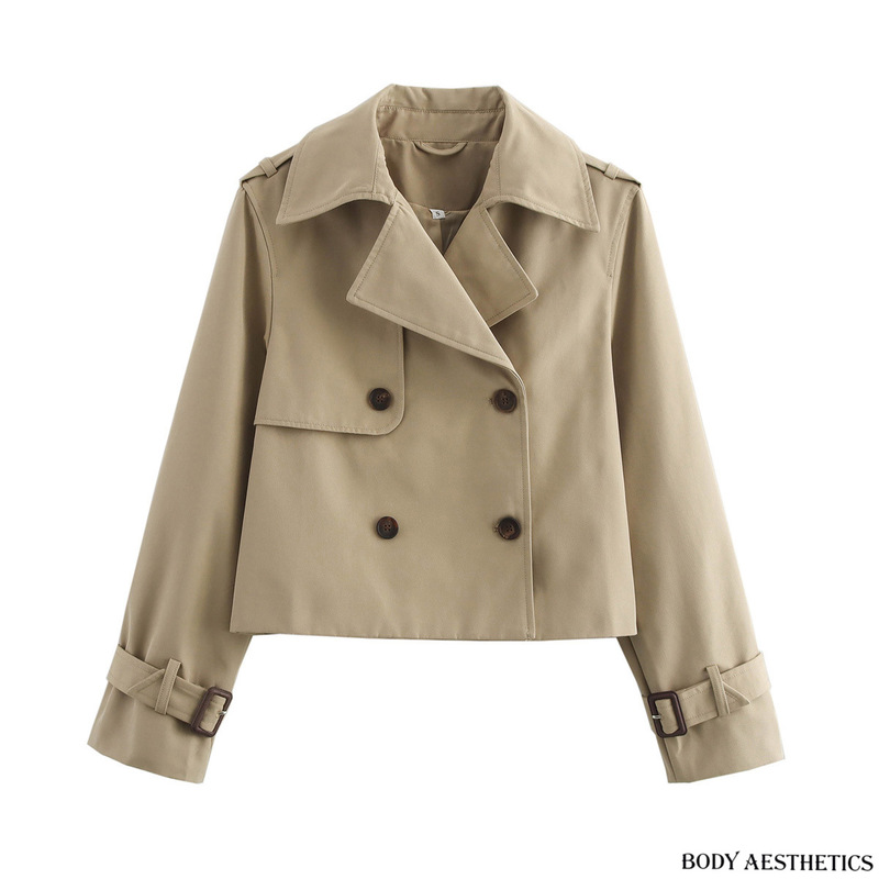 2026 New Products in Stock Amazon Cross-Border Foreign Trade European and American Style Popular Women's Fashion 4-Color Short Trench Coat Jacket 2026 New Products in Stock Amazon Cross-Border Foreign Trade European and American Style Popular Women's Fashion 4-Color Short Trench Coat Jacket