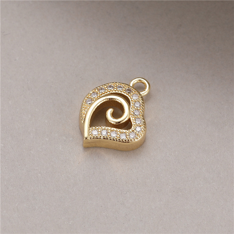 Pendants Classification 1 Piece Copper Rhinestones Moon Heart Shape Notes Casual Elegant Simple Style