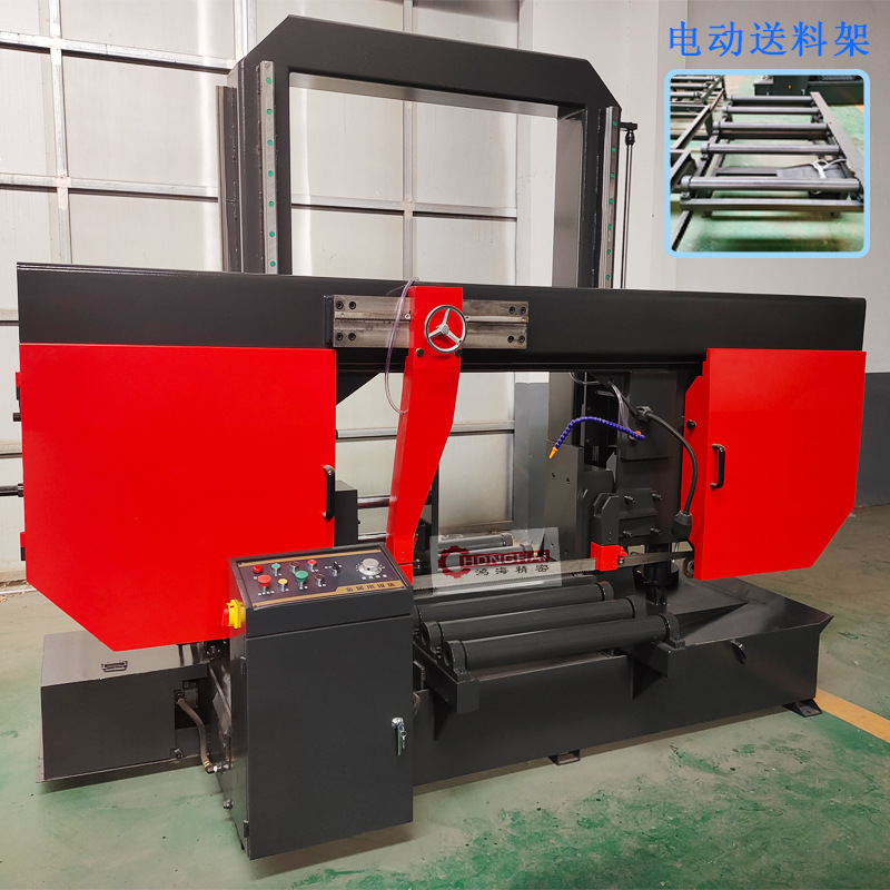 GB4280双柱卧式带锯床共gy4290龙门双油缸方钢管大锯床