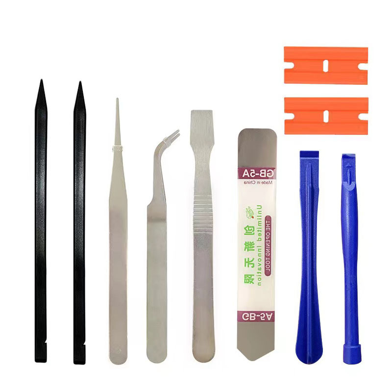 10件套手机拆机工具套装 撬开10合1镊子拆卸工具套装平板电脑维修